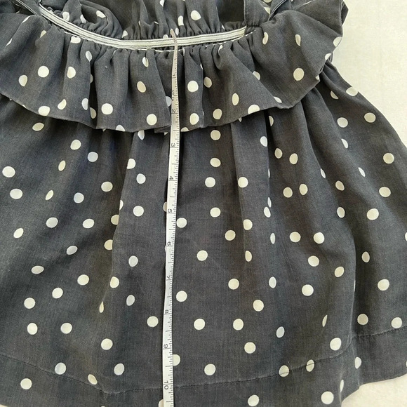 DL1961 Polka Dot Tie Halter Cropped Top Size M Like new - Picture 7 of 8